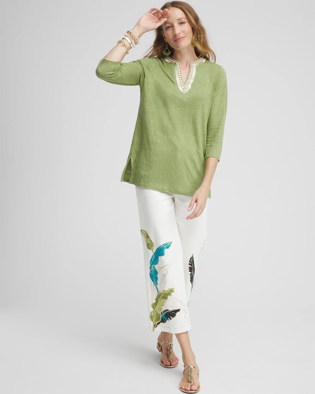 Linen Embellished Tunic - image 2